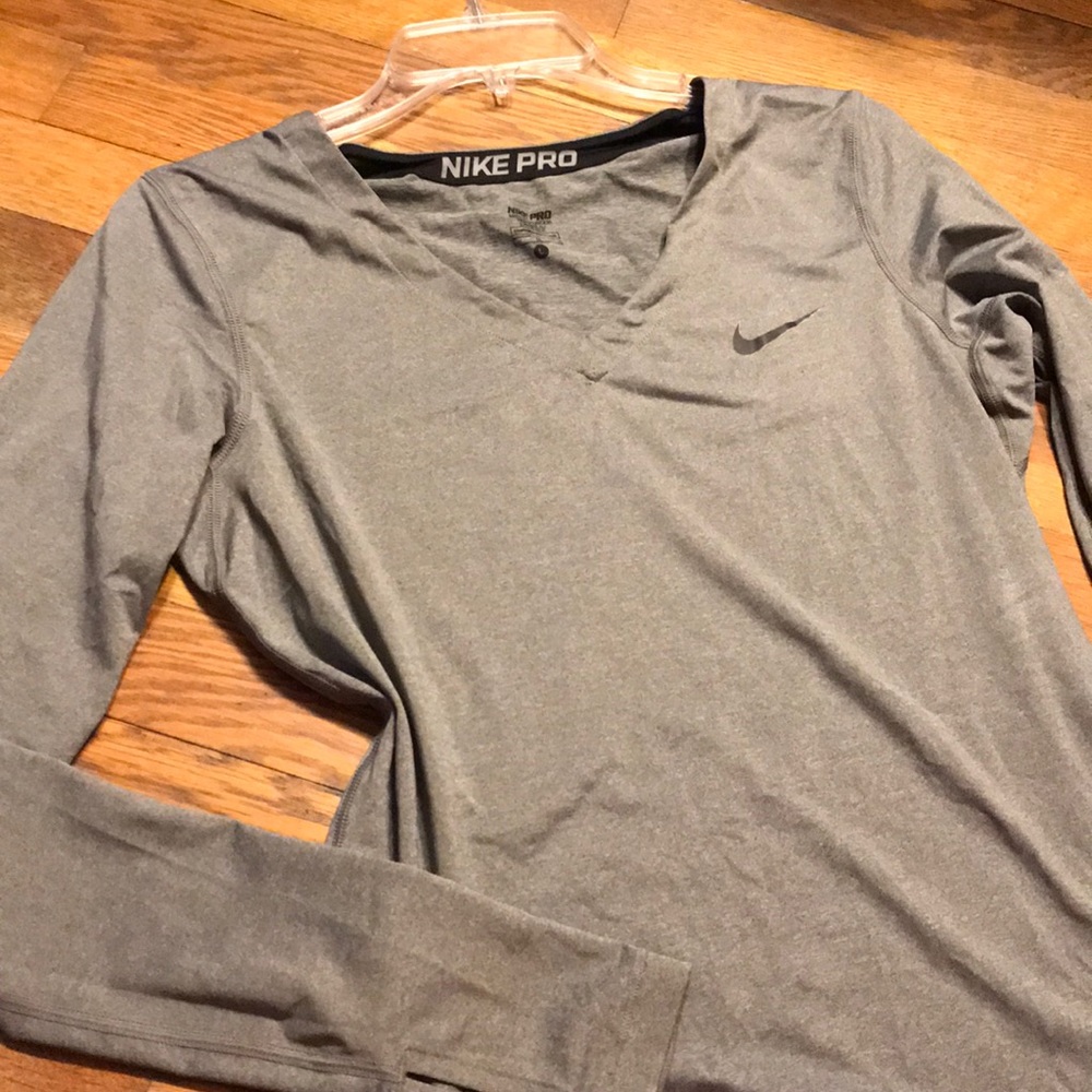 Long sleeved Nike pro top